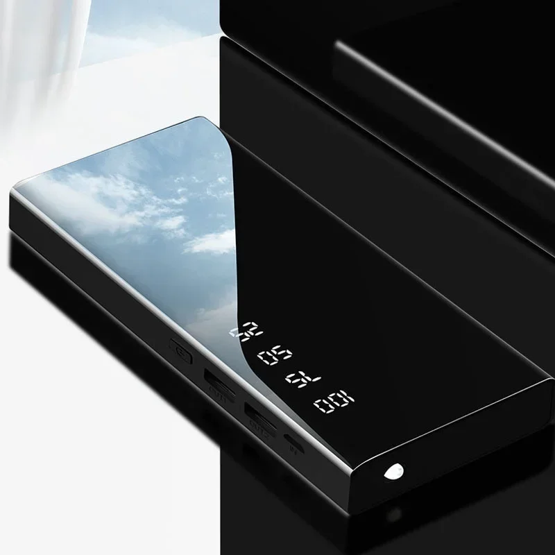 20000mAh LED Digital Display Portable Charger External Battery Suitable for iPhone and Android USB Power Bank Mini Powerbank