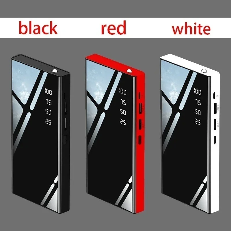 20000mAh LED Digital Display Portable Charger External Battery Suitable for iPhone and Android USB Power Bank Mini Powerbank
