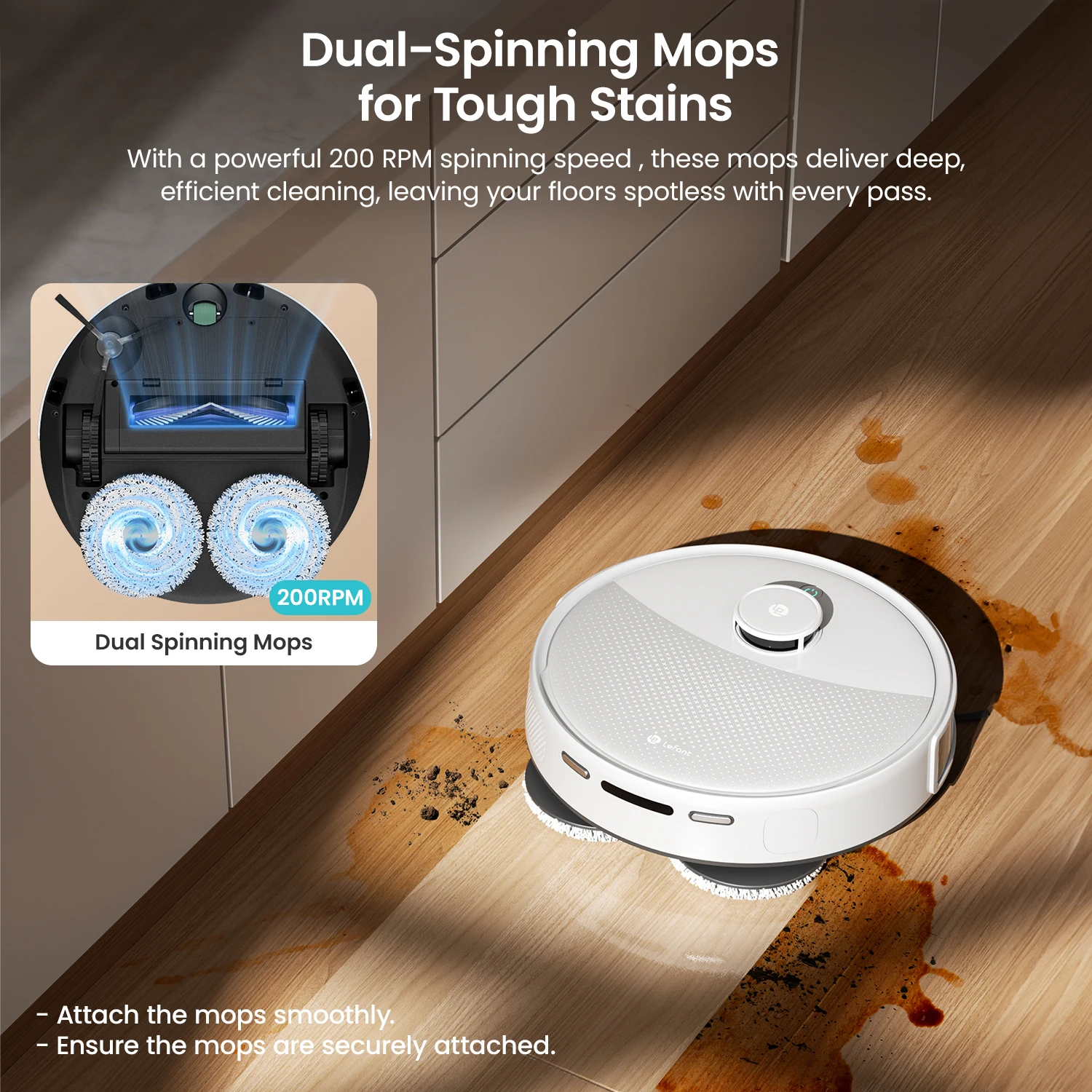 LEFANT M3 M3L Robot Vacuum Cleaner with Mapping, 12000Pa Suction, Emptying Station, Automatic Washing and Drying, DTOF Laser LEFANT M3 M3L Robot Vacuum Cleaner with Mapping, 12000Pa Suction, Emptying Station, Automatic Washing and Drying, DTOF Laser