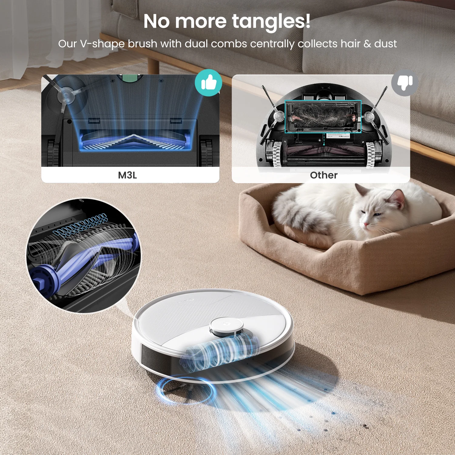 LEFANT M3 M3L Robot Vacuum Cleaner with Mapping, 12000Pa Suction, Emptying Station, Automatic Washing and Drying, DTOF Laser LEFANT M3 M3L Robot Vacuum Cleaner with Mapping, 12000Pa Suction, Emptying Station, Automatic Washing and Drying, DTOF Laser