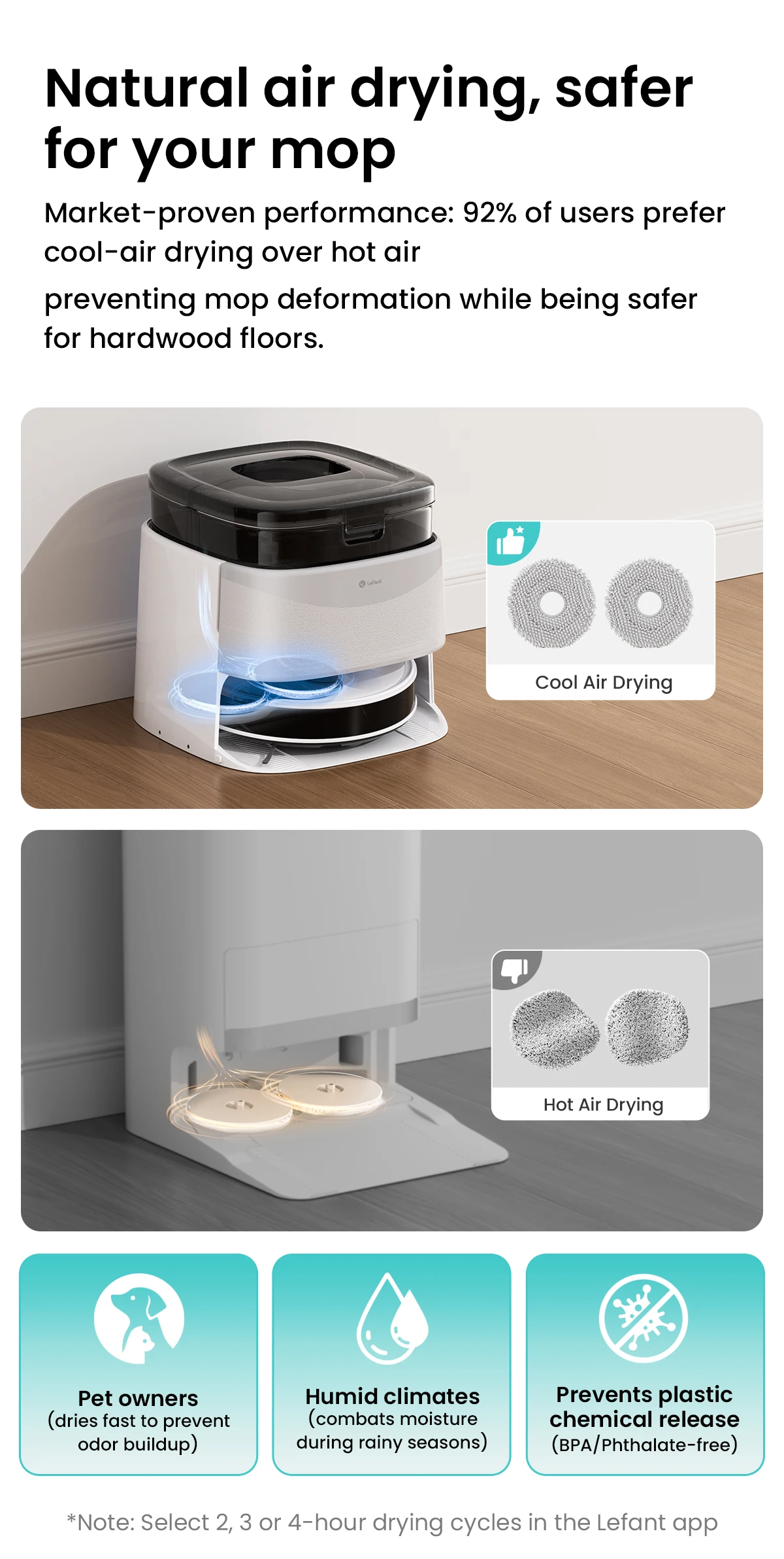 LEFANT M3 M3L Robot Vacuum Cleaner with Mapping, 12000Pa Suction, Emptying Station, Automatic Washing and Drying, DTOF Laser